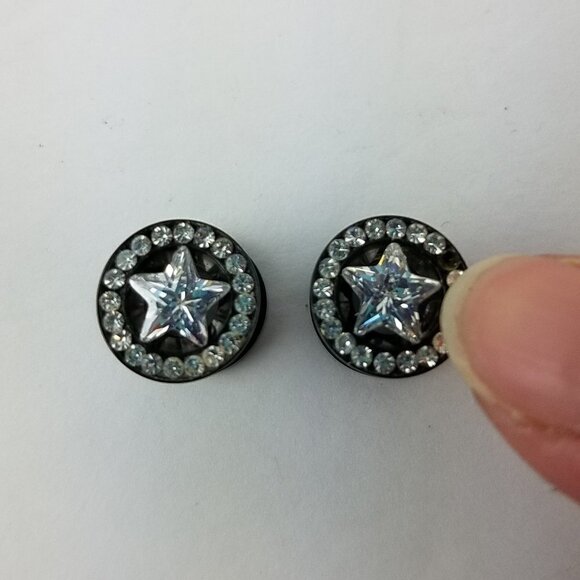 Body Rage Stainless Steel Star/CZ Plug Gauge Bundle 0G - Picture 8 of 8